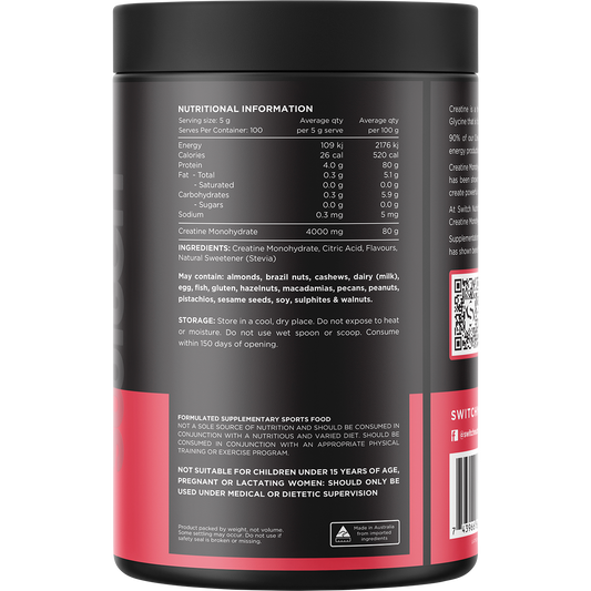 Switch Nutrition Creatine Monohydrate Refreshing Lime