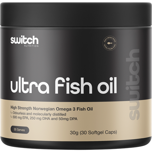Switch Nutrition Ultra Fish Oil High Strength Norwegian Omega 3 12 x 30 Caps