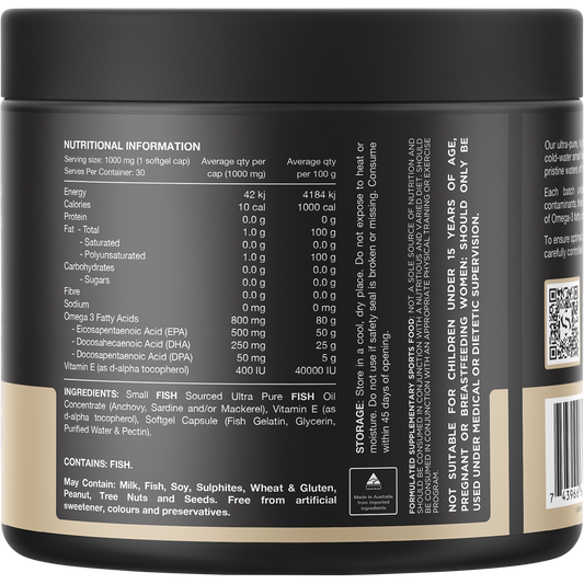 Switch Nutrition Ultra Fish Oil High Strength Norwegian Omega 3 12 x 30 Caps