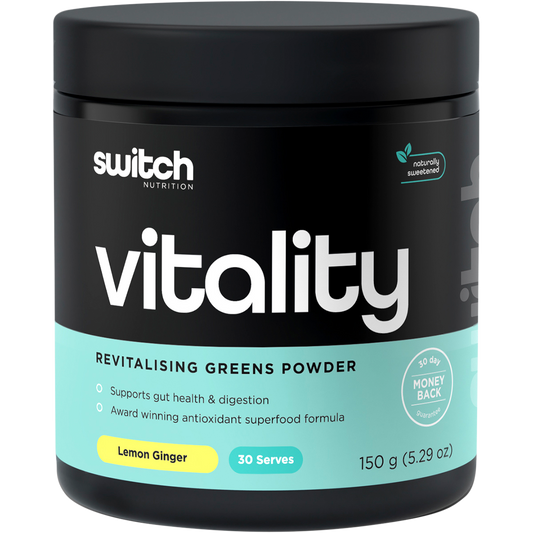SWITCH NUTRITION Vitality Revitalising Greens Powder Lemon Ginger 1 x 150g