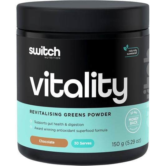 SWITCH NUTRITION Vitality Revitalising Greens Powder Chocolate 1 x 150g