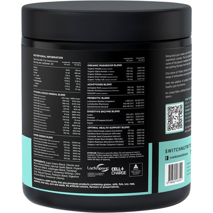 SWITCH NUTRITION Vitality Revitalising Greens Powder Strawberry Kiwi 1 x 150g