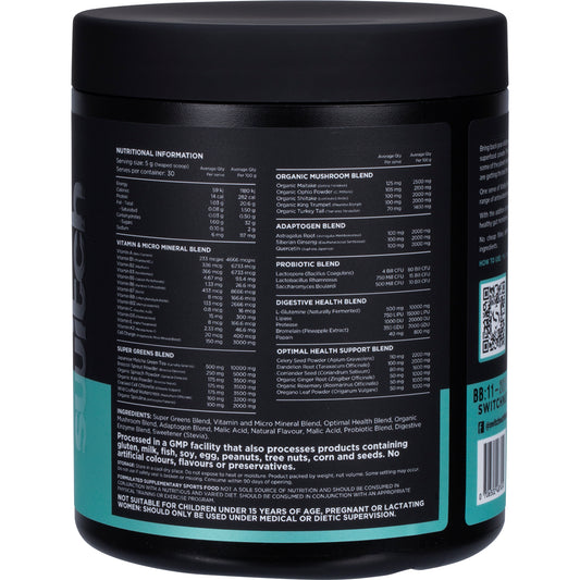 SWITCH NUTRITION Vitality Revitalising Greens Powder Granny Smith 1 x 150g