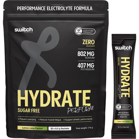 Switch Nutrition Perform Hasta Hydrate Sugar Free Lemon Lime 12 x