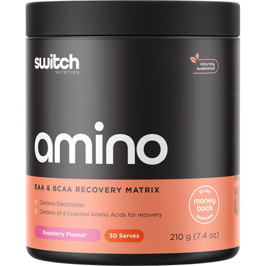 Switch Nutrition Amino EAA & BCAA Electrolyte Recovery Raspberry