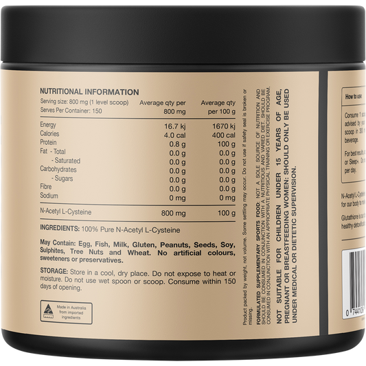 Switch Nutrition NAC 100% N-Acetyl L-Cystine Unflavoured