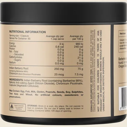 Switch Nutrition Berberine+ Plus Chromium Picolinate