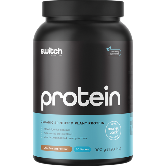 Switch Nutrition Protein Organic Sprouted Plant Choc Sea Salt