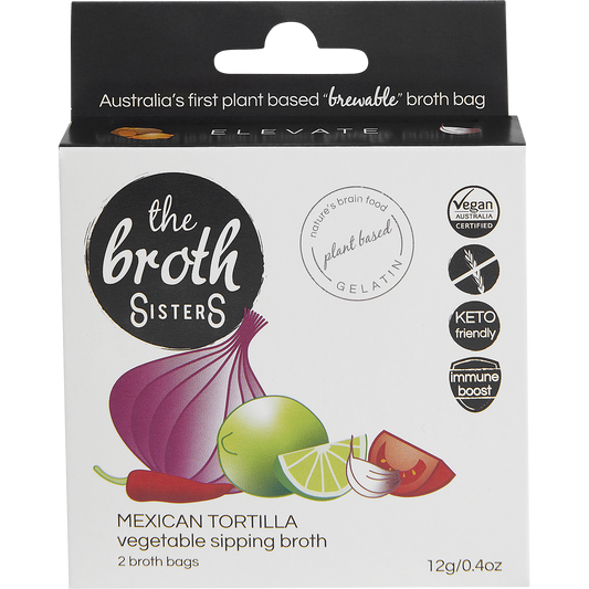 The Broth Sisters Vegetable Sipping Broth Bags Mexican Tortilla