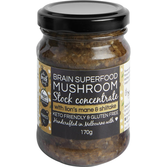 THE BROTH SISTERS Stock Concentrate Superfood Mushroom with Lions Mane 1 x 170g