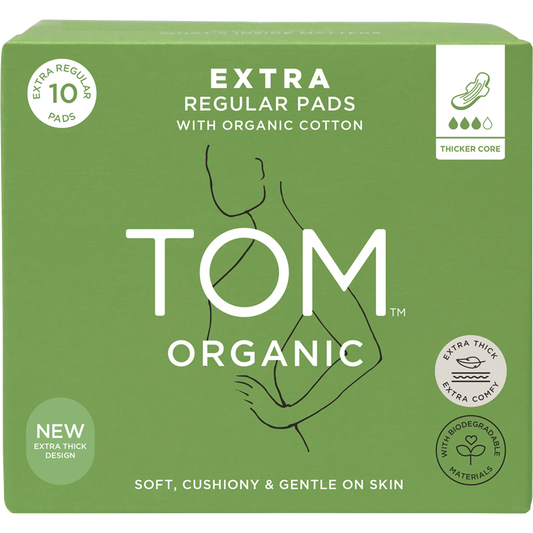 TOM Organic Pads Extra Regular - Box of 4