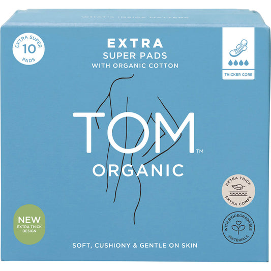 TOM ORGANIC Pads Extra Super 4 x 10pk