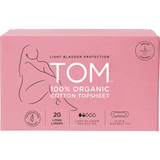 TOM ORGANIC Liners Light Bladder Protection Long 4 x 20pk