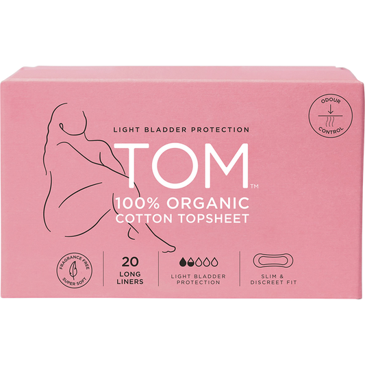 TOM Organic Liners Light Bladder Protection Long - Box of 4
