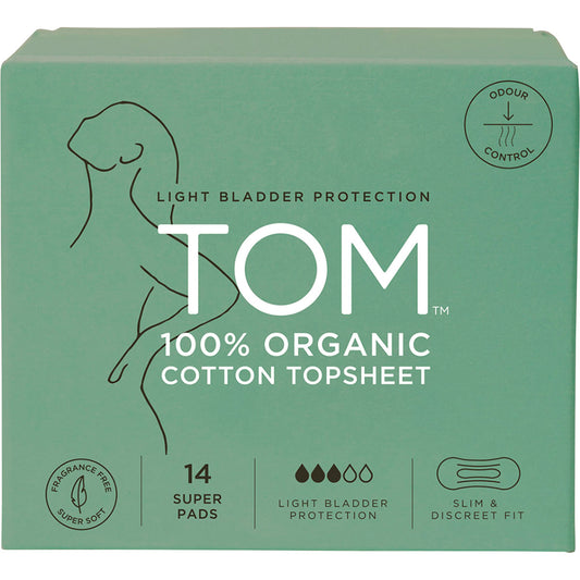 TOM ORGANIC Pads Light Bladder Protection Super 4 x 14pk