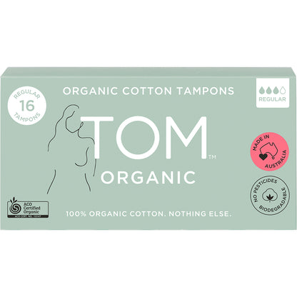 TOM ORGANIC Tampons Regular 12 x 16pk