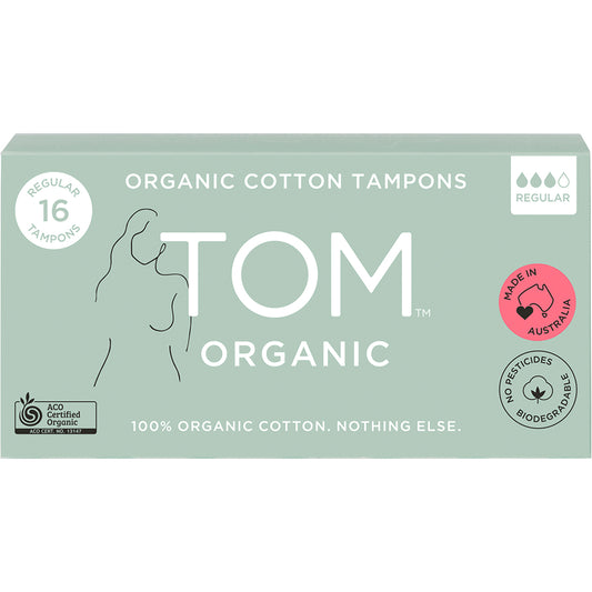 TOM ORGANIC Tampons Regular 12 x 16pk