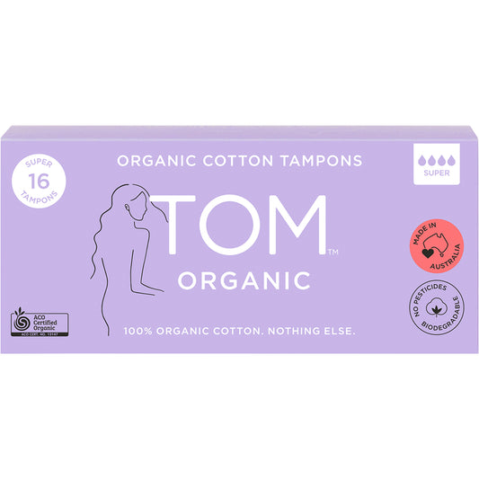 TOM ORGANIC Tampons Super 12 x 16pk