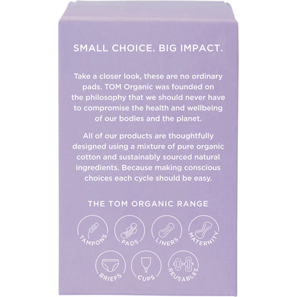 TOM ORGANIC Pads Ultra Thin Overnight 6 x 8pk