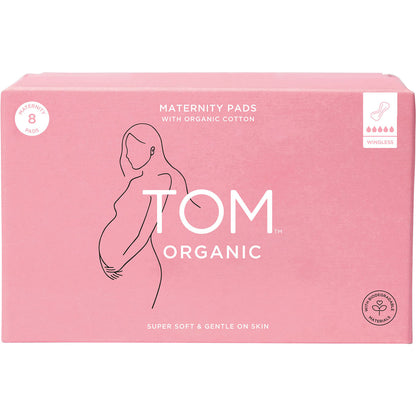 TOM ORGANIC Maternity Pads Wingless 4 x 8pk