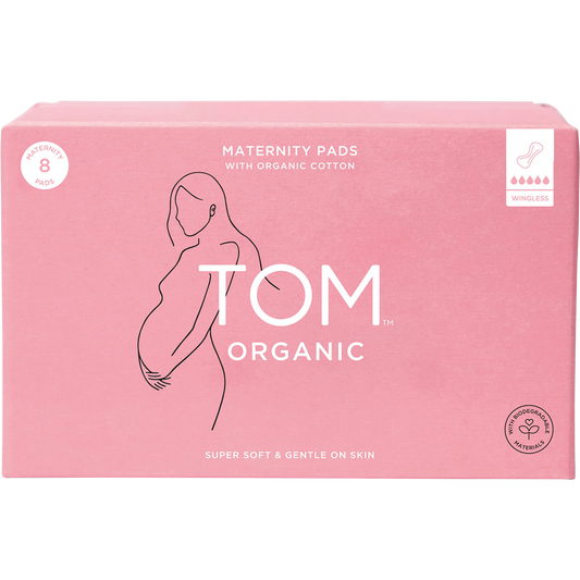 TOM Organic Maternity Pads Wingless - Box of 4