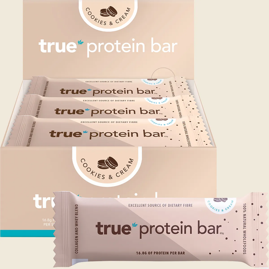 True Protein Protein Bar Cookies & Cream - Box of 12