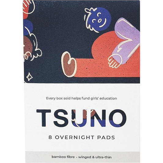 Tsuno Natural Bamboo Pads Overnight Winged & Ultra Thin