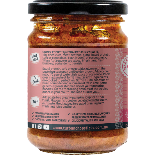 Turban Chopsticks Curry Paste Thai Red Curry