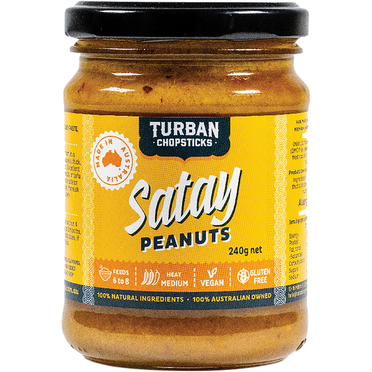 Turban Chopsticks Curry Paste Satay Peanuts