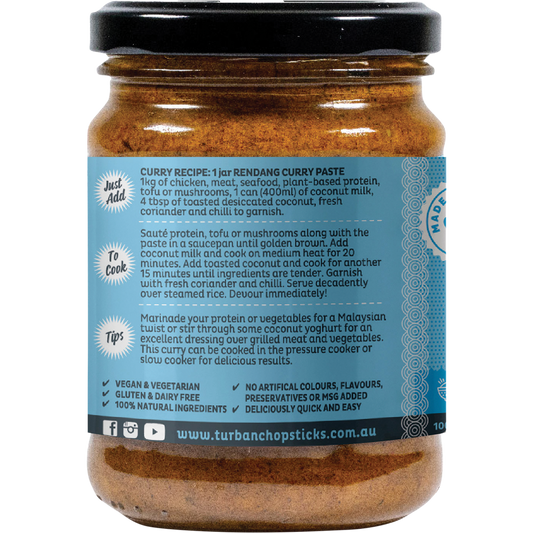 Turban Chopsticks Curry Paste Rendang Curry