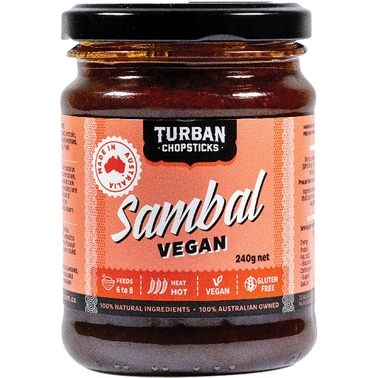 Turban Chopsticks Curry Paste Sambal Vegan
