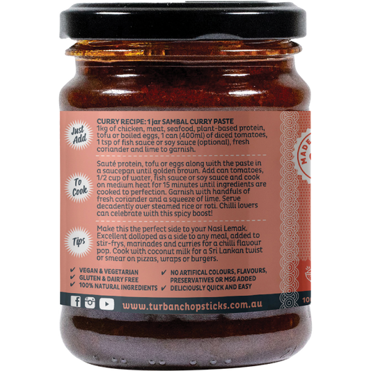 Turban Chopsticks Curry Paste Sambal Vegan