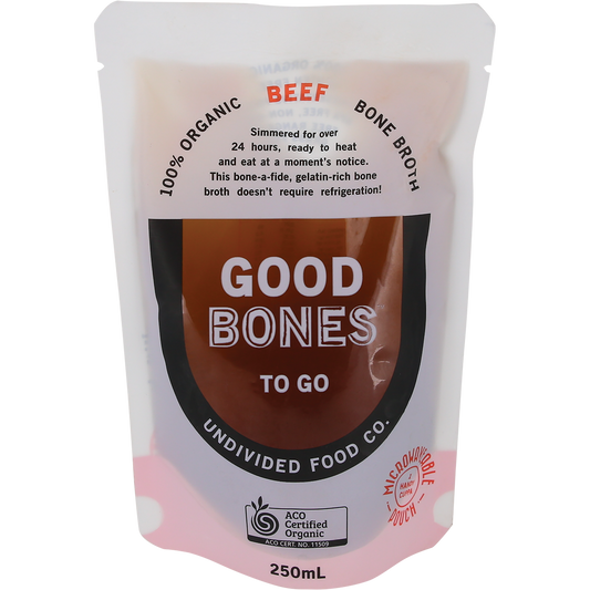 Undivided Food Co Good Bones 100% Organic Beef Bone Broth - Box of 8