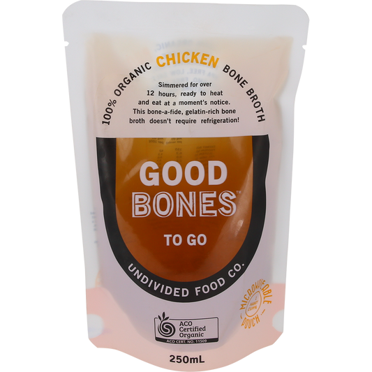 Undivided Food Co Good Bones 100% Organic Chicken Bone Broth - Box of 8