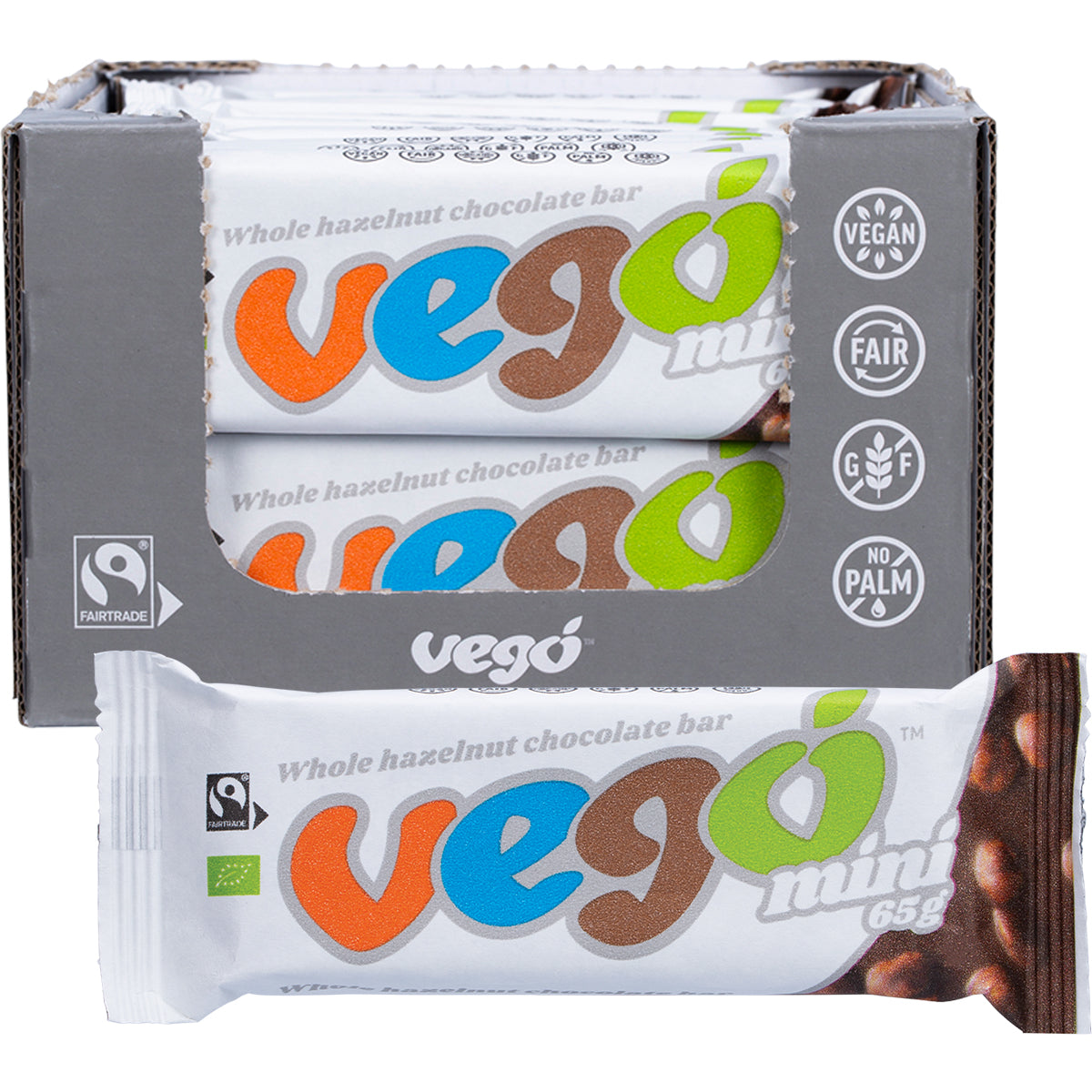 VEGO Whole Hazelnut Chocolate Bar Mini x 20