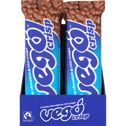 VEGO Crisp Chocolate Bar Creamy Chocolate & Rice Crisps x 20