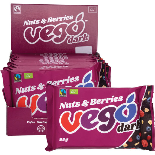 VEGO Dark Chocolate Bar Nuts & Berries x 12