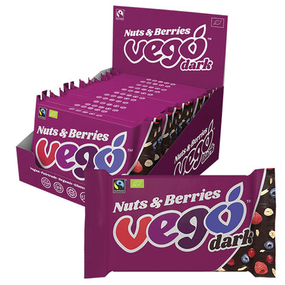 VEGO Dark Chocolate Bar Nuts & Berries x 12