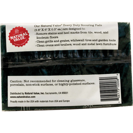 Natural Value Heavy Duty Scouring Pads
