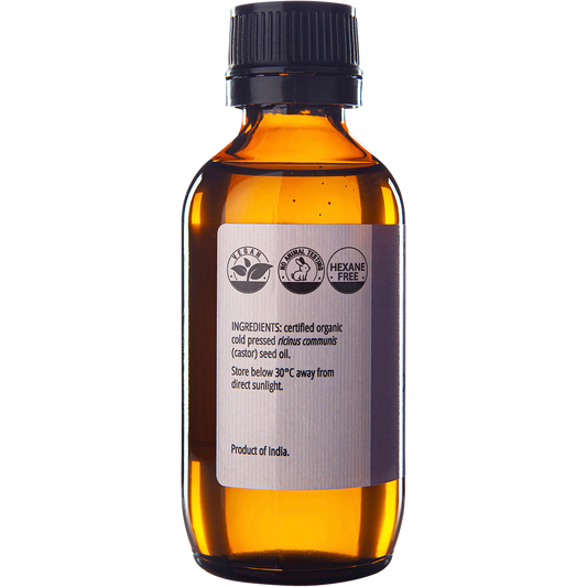 Vrindavan Castor Oil 100% Natural - Amber Glass Bottle