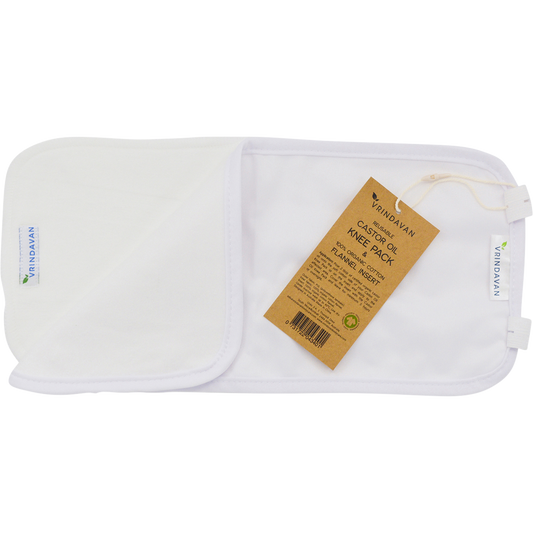Vrindavan Castor Oil Knee/Elbow Pack White