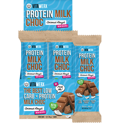 Vitawerx Protein Milk Choc Bar Coconut Rough