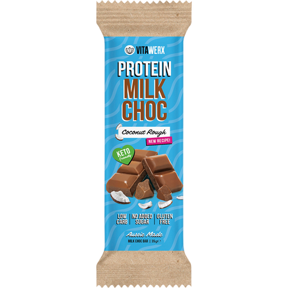 Vitawerx Protein Milk Choc Bar Coconut Rough