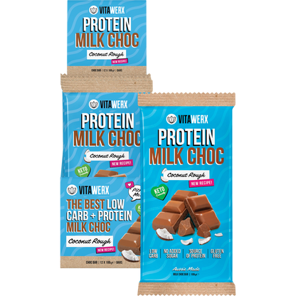 Vitawerx Protein Milk Choc Bar Coconut Rough