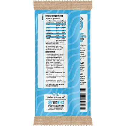 Vitawerx Protein Milk Choc Bar Coconut Rough