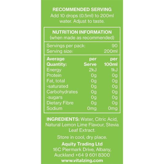 Vital Zing Water Drops Lemon & Lime