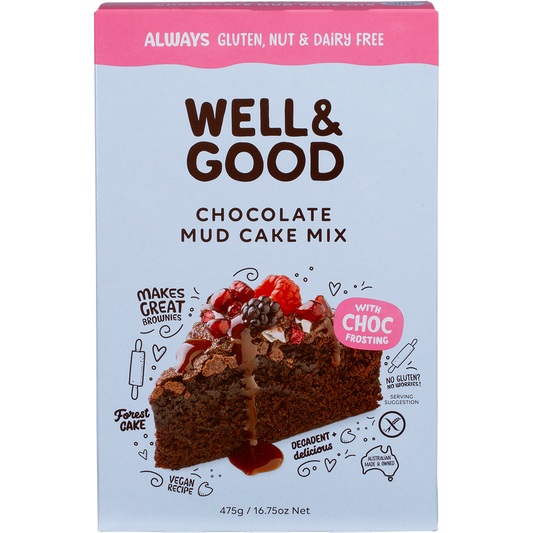 Well & Good Chocolate Mud Cake Mix with Choc Frosting