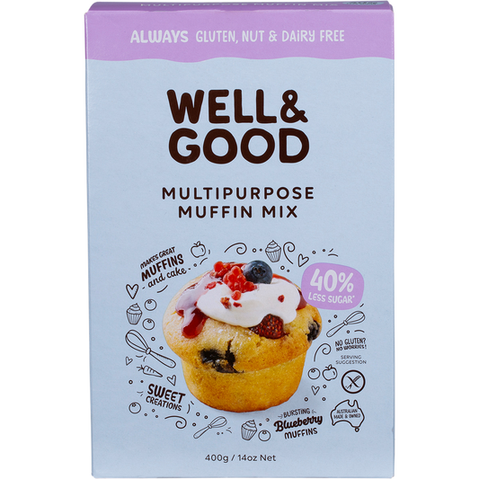 Well & Good Multipurpose Muffin Mix 40% Less Sugar