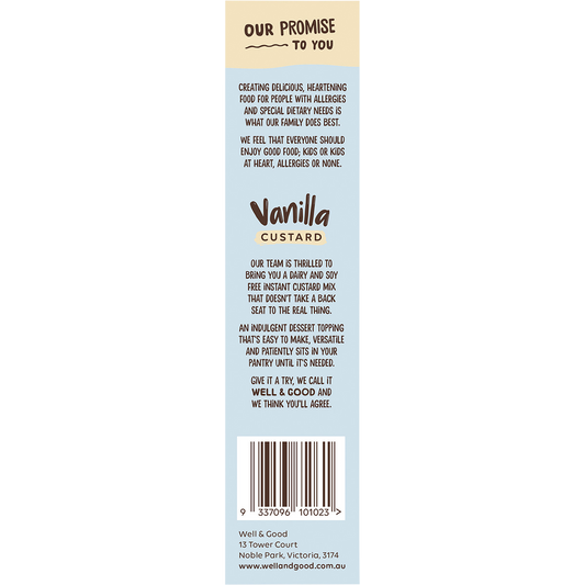 Well & Good Plant Based Vanilla Custard Powder