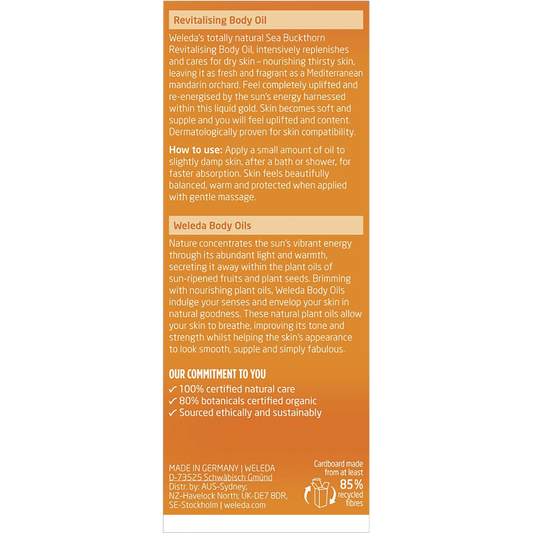 Weleda Revitalising Body Oil Sea Buckthorn